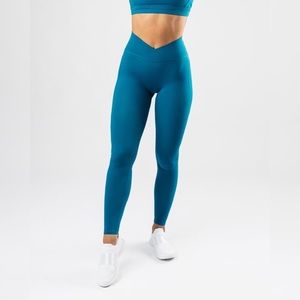 Alphalete Surface Power Leggings Blue - XS